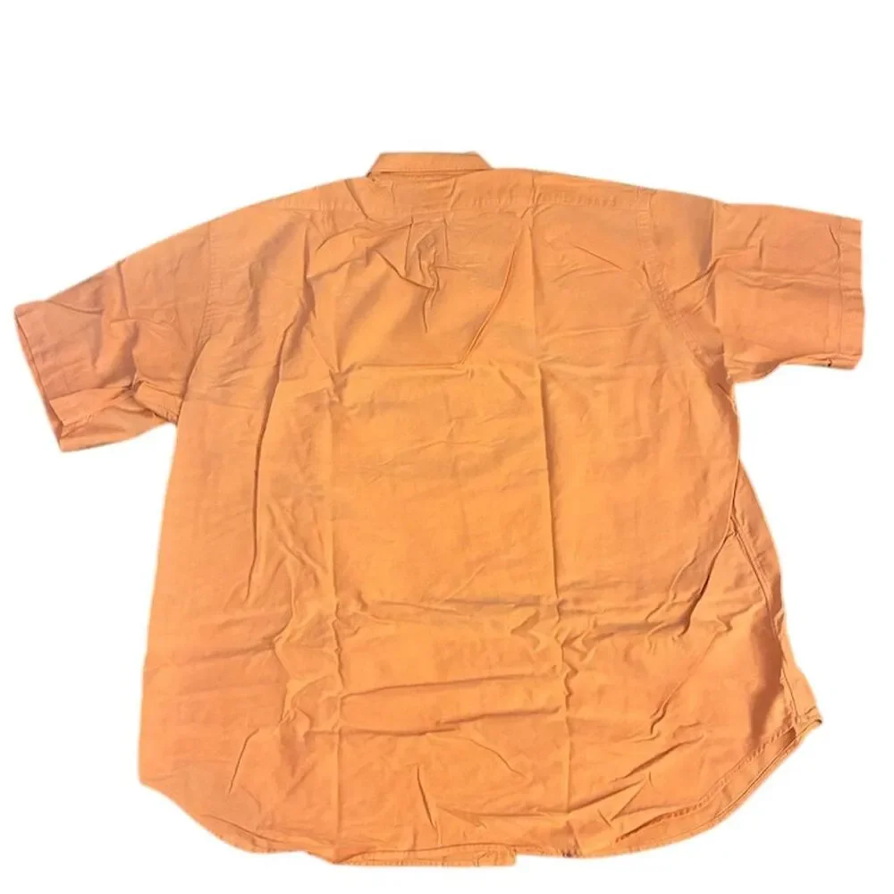 Ralph Lauren Men's XL Orange Short Sleeve Button‎ Down Shirt Casual